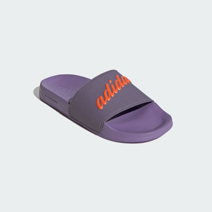 ADILETTE SHOWER - Shadow Violet / Impact Orange / Violet Fusion