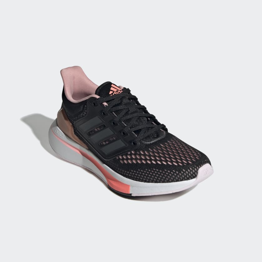EQ21 RUN SHOES - Core Black / Grey Six / Wonder Mauve