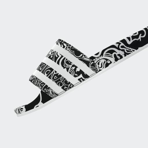 ADIDAS X FEWOCIOUS ADILETTE SLIDES - Core Black / Cloud White / Core Black