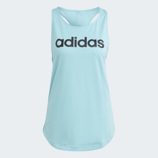 ESSENTIALS LOOSE LOGO TANK TOP - Turquoise