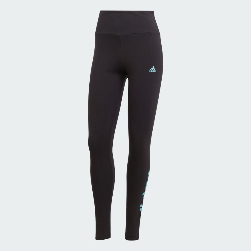 ESSENTIALS HIGH-WAISTED LOGO LEGGINGS - Black
