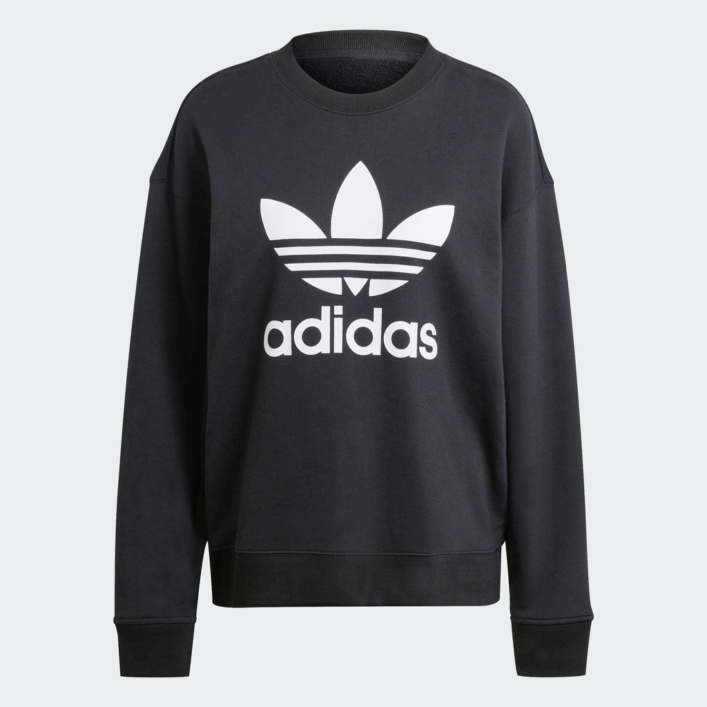 ADIDAS TREFOIL CREW SWEATSHIRT - BLACK