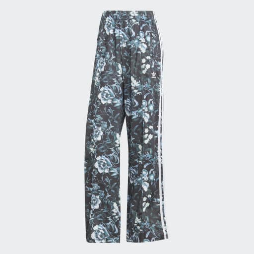 ADIDAS FLOWER FIREBIRD TRACKSUIT BOTTOMS - BLACK