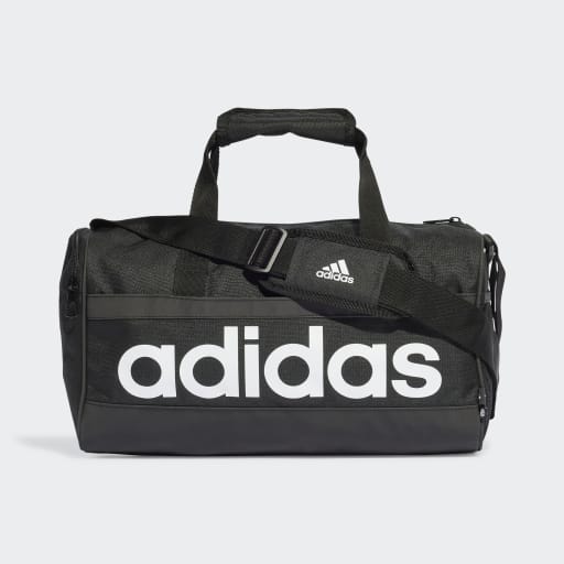 ESSENTIALS LINEAR DUFFEL BAG EXTRA SMALL - Black / White