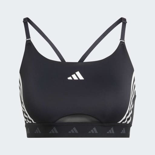 AEROREACT HYPERGLAM LIGHT SUPPORT BRA - Black
