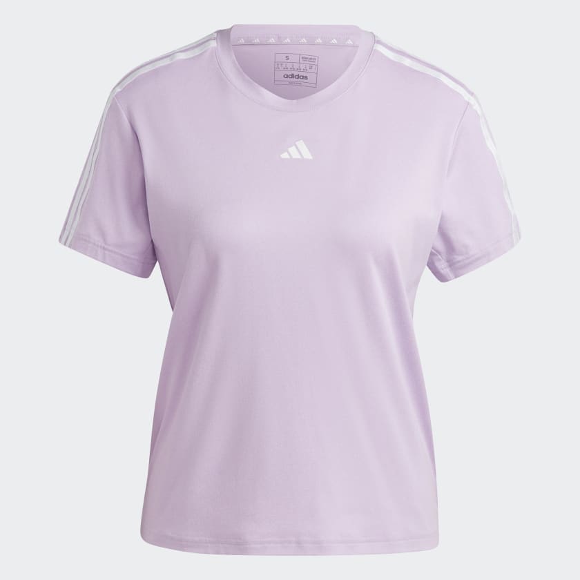 AEROREADY TRAIN ESSENTIALS 3-STRIPES T-SHIRT - Purple