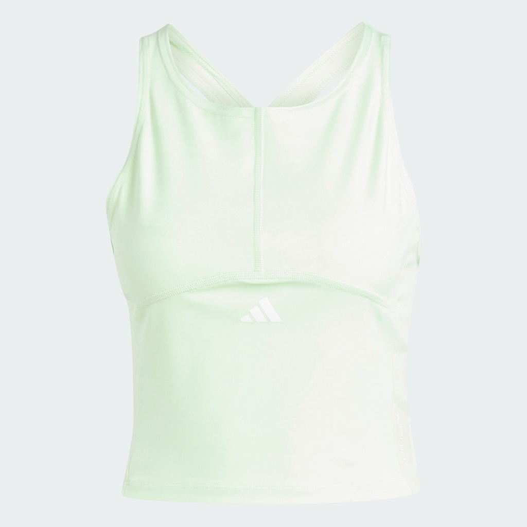 TECHFIT PRINTED CROP TRAINING TANK TOP - Semi Green Spark