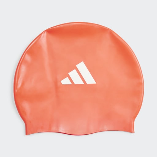 ADIDAS 3-STRIPES SWIM CAP KIDS - RED