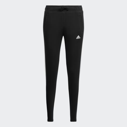 ESSENTIALS 3-STRIPES JOGGERS - Black / White