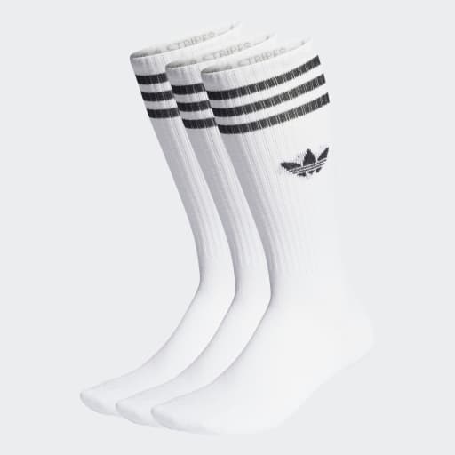 SOLID CREW SOCKS 3 PAIRS - White