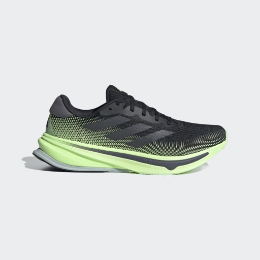 SUPERNOVA RISE RUNNING SHOES - Core Black / Grey Five / Green Spark