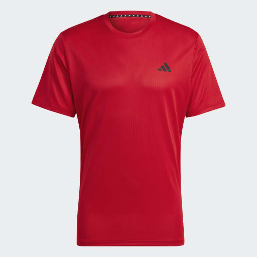 TRAIN ESSENTIALS TRAINING T-SHIRT - Better Scarlet / Black