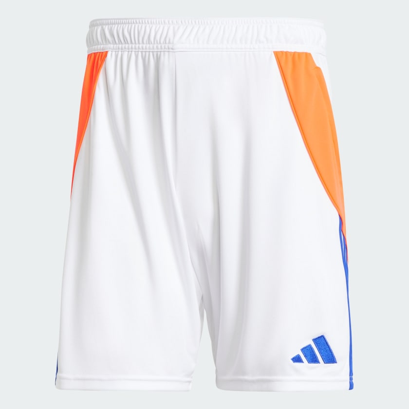 TIRO 24 TRAINING SHORTS - White / Lucid Blue / App Solar Red