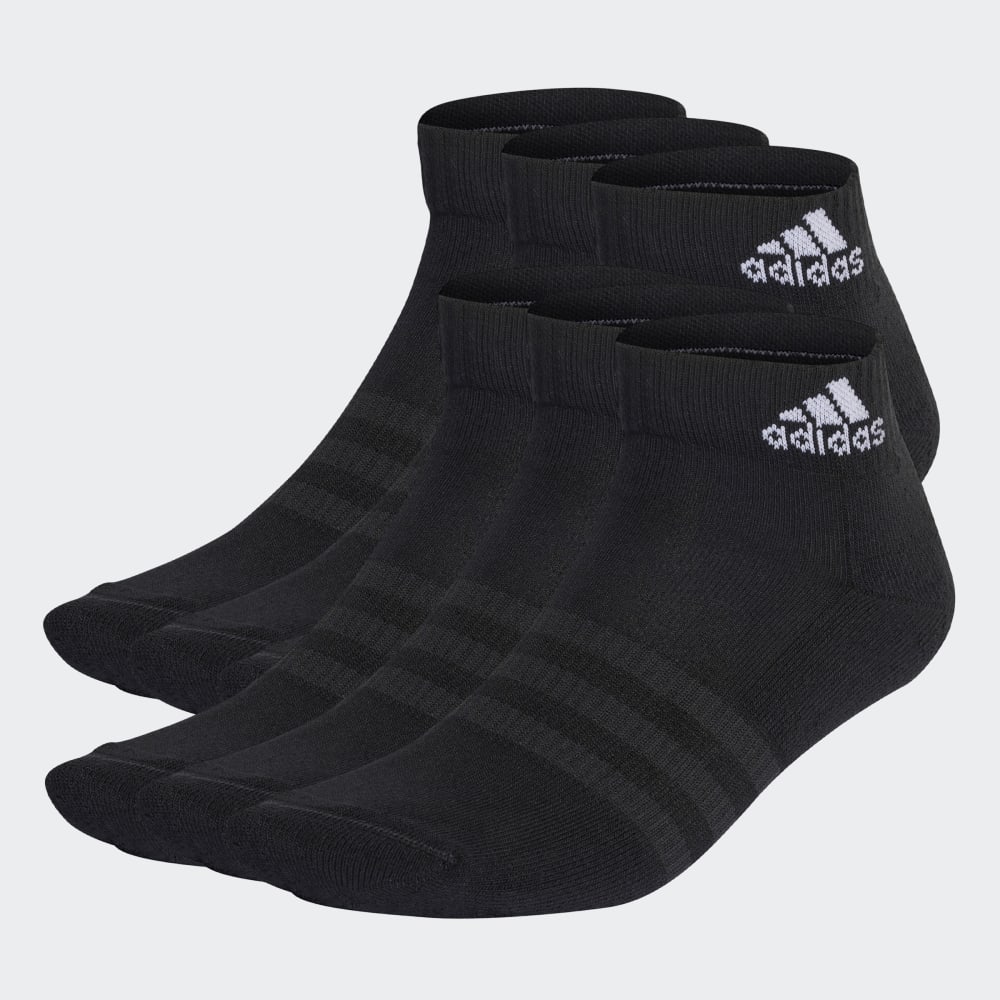 CUSHIONED SPORTSWEAR ANKLE SOCKS 6 PAIRS - Black / White
