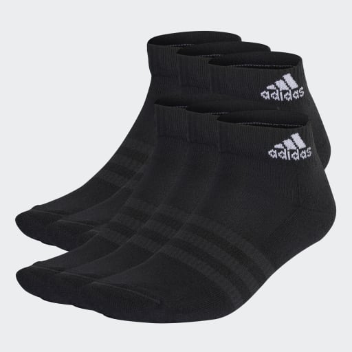 CUSHIONED SPORTSWEAR ANKLE SOCKS 6 PAIRS - Black / White