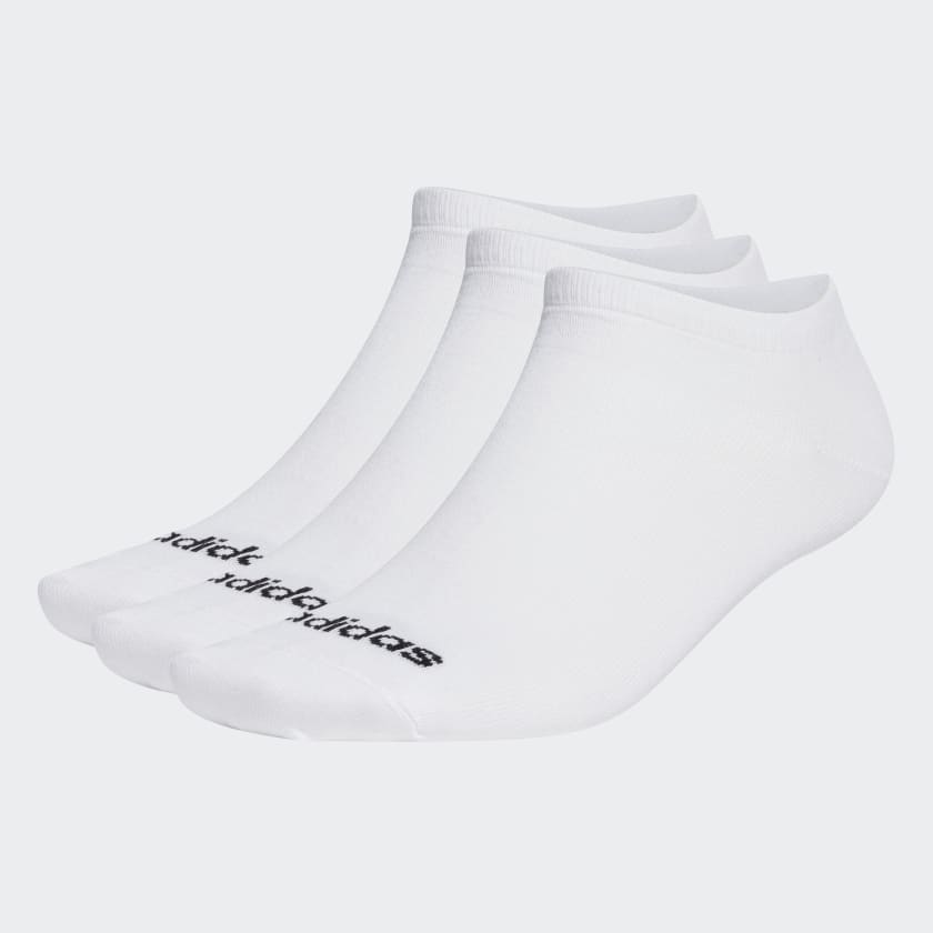 THIN LINEAR LOW-CUT SOCKS 3 PAIRS - White / Black