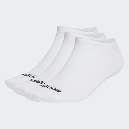 THIN LINEAR LOW-CUT SOCKS 3 PAIRS - White / Black