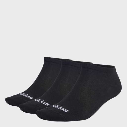 THIN LINEAR LOW-CUT SOCKS 3 PAIRS - Black / White