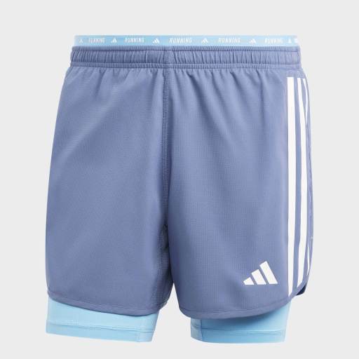 OWN THE RUN 3-STRIPES 2-IN-1 SHORTS - Preloved Ink