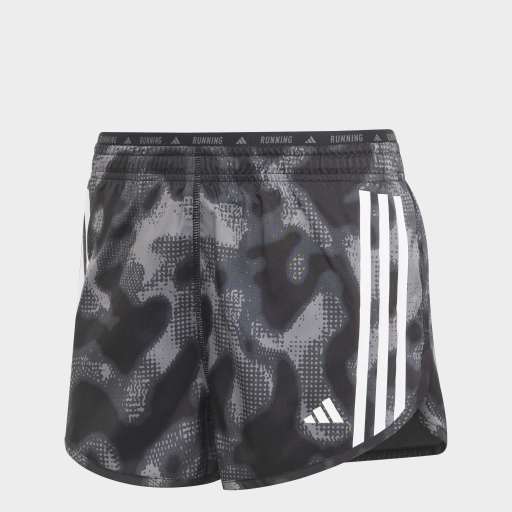 OWN THE RUN 3-STRIPES ALLOVER PRINT SHORTS - Grey Four / Grey Six / Carbon / Black