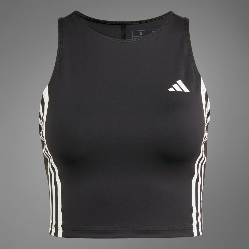 OWN THE RUN 3-STRIPES TANK TOP - Black 