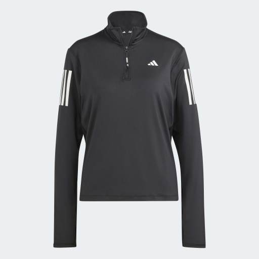OWN THE RUN HALF-ZIP JACKET - Black