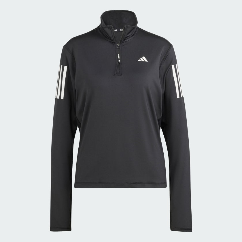 OWN THE RUN HALF-ZIP JACKET - Black
