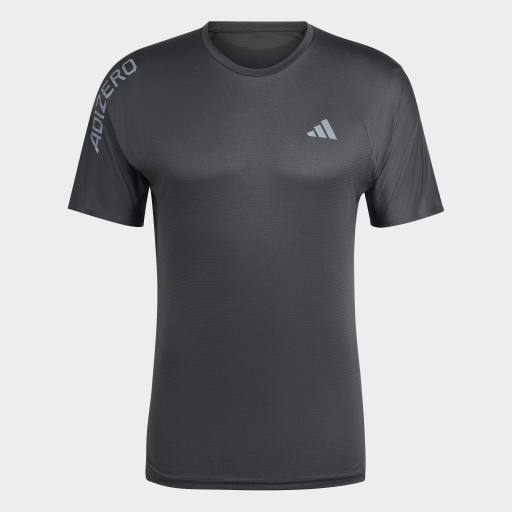 ADIZERO RUNNING T-SHIRT - Black / Grey Six