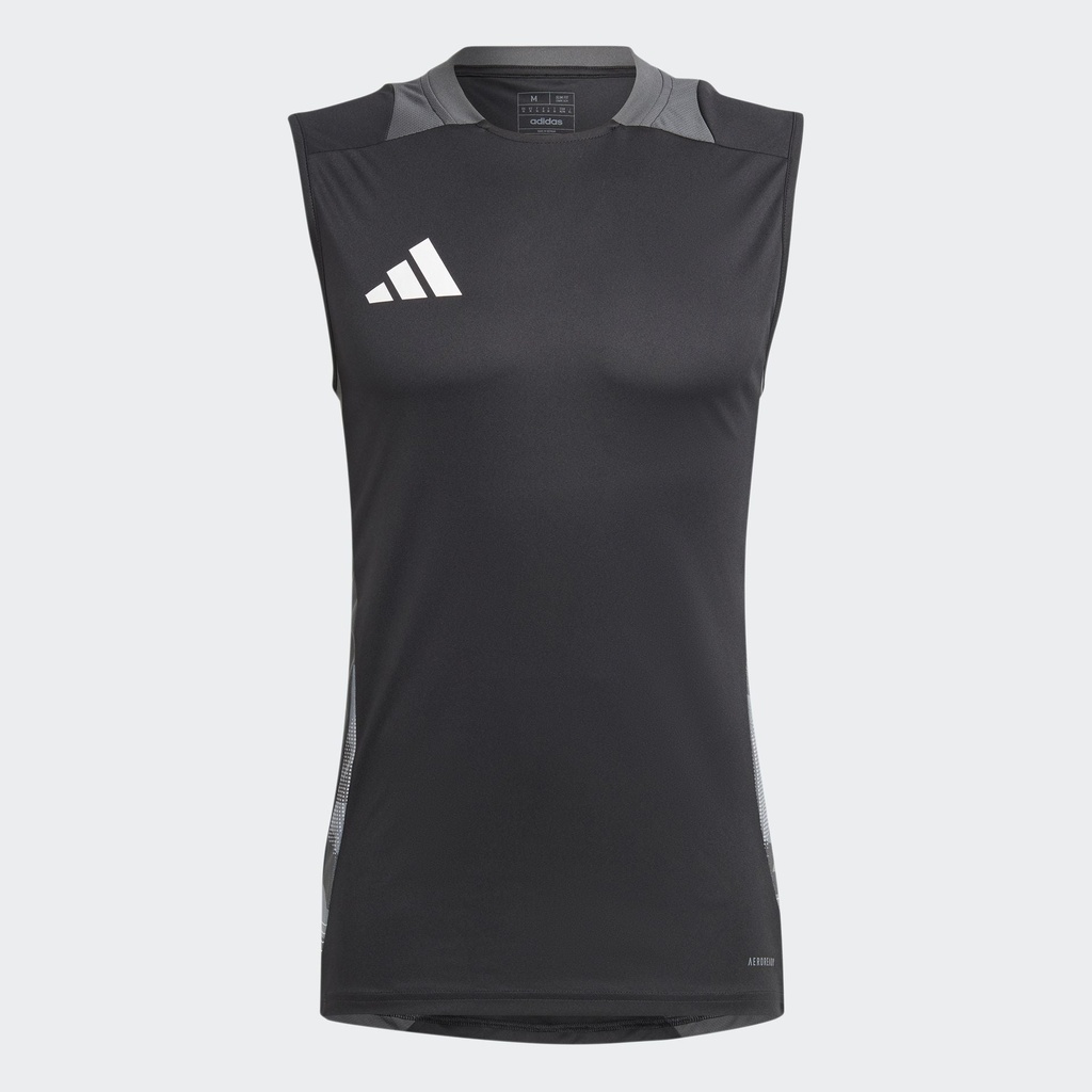 TIRO 24 COMPETITION TRAINING SLEEVELESS JERSEY - Black / Team Dark Grey