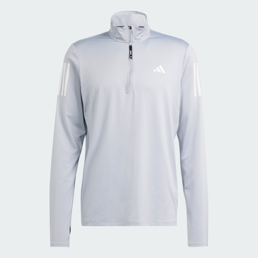OWN THE RUN HALF-ZIP JACKET - Halo Silver