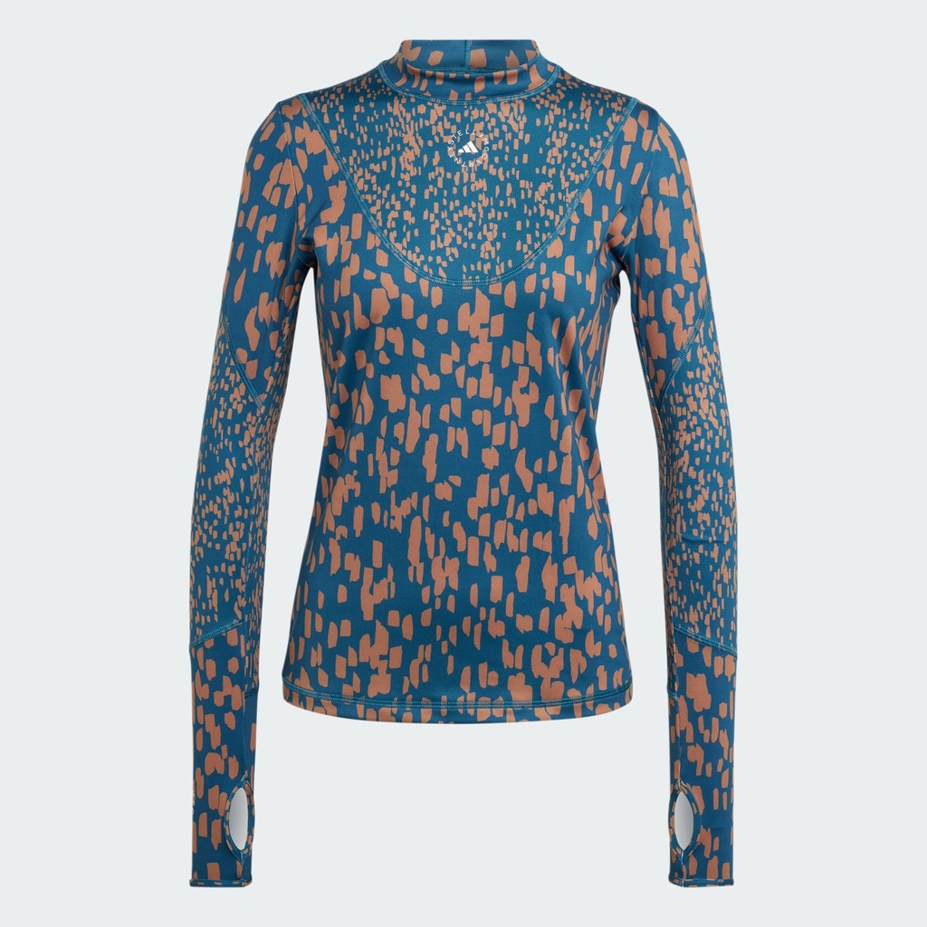 ADIDAS BY STELLA MCCARTNEY TRUEPURPOSE TRAINING LONG SLEEVE PRINTED LONG-SLEEVE TOP - Tech Mineral / Timber