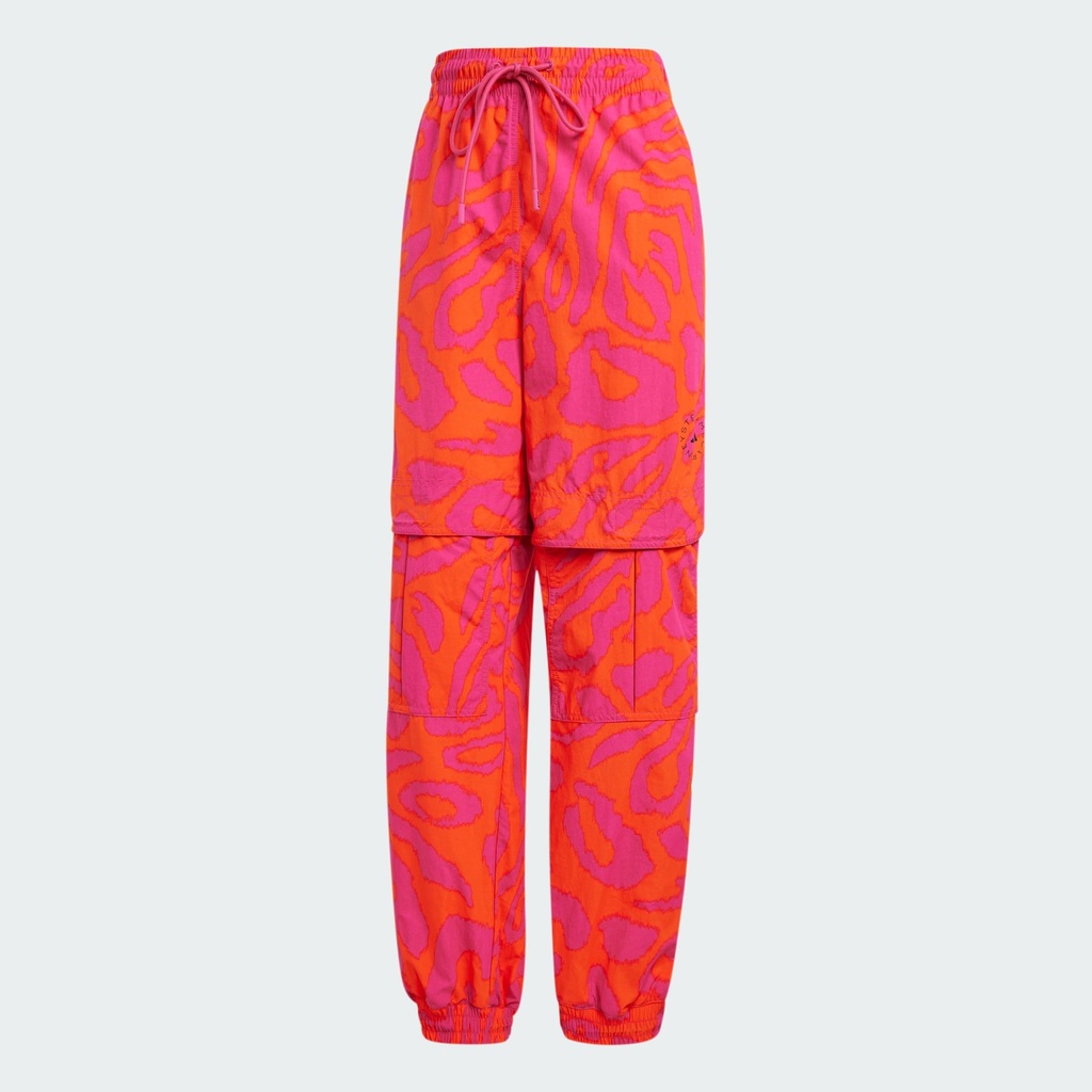 ADIDAS BY STELLA MCCARTNEY WOVEN PRINTED TRACK PANTS - Active Orange / Real Magenta