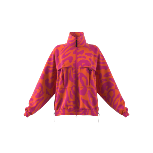 ADIDAS BY STELLA MCCARTNEY WOVEN PRINTED TRACK TOP - Active Orange / Real Magenta / 