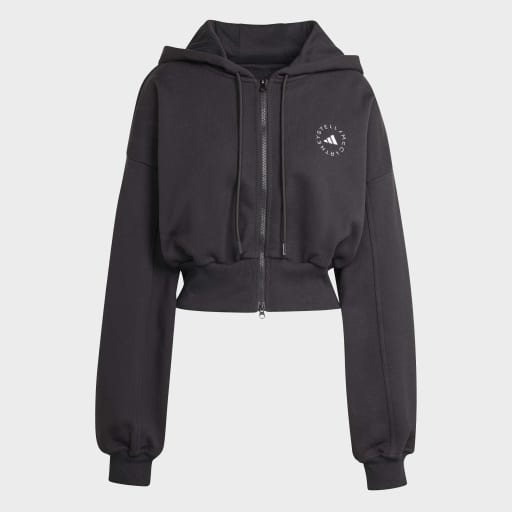 ADIDAS BY STELLA MCCARTNEY SPORTSWEAR CROPPED HOODIE - Black 