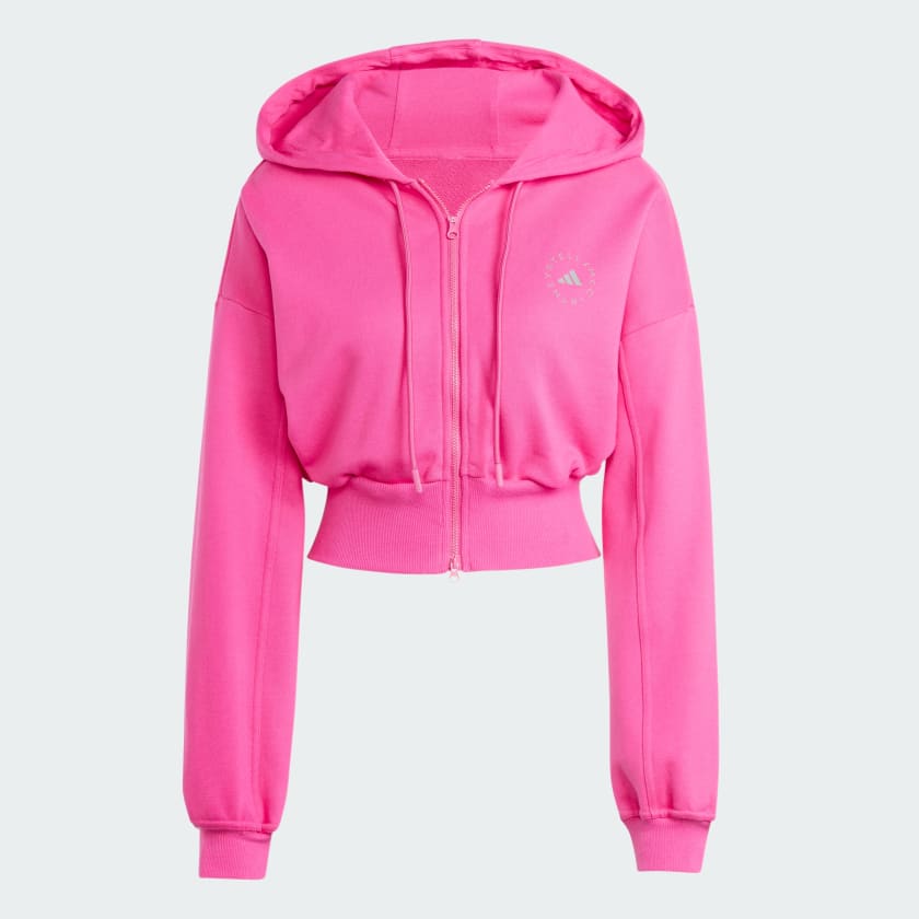 ADIDAS BY STELLA MCCARTNEY SPORTSWEAR CROPPED HOODIE - Real Magenta