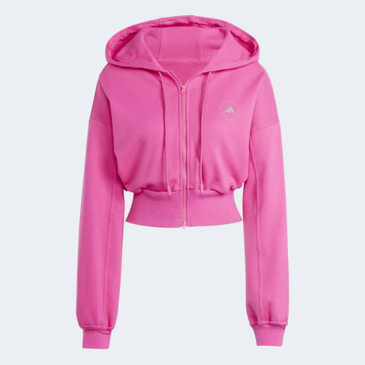 ADIDAS BY STELLA MCCARTNEY SPORTSWEAR CROPPED HOODIE - Real Magenta