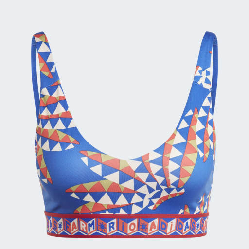 ADIDAS X FARM RIO MEDIUM-SUPPORT BRA - Bold Blue / Bliss Orange