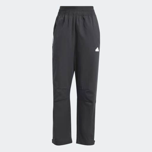TIRO WOVEN LOOSE 7/8 TROUSERS - Black / White 