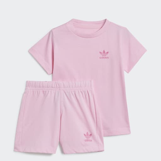 SHORTS AND TEE SET - True Pink 