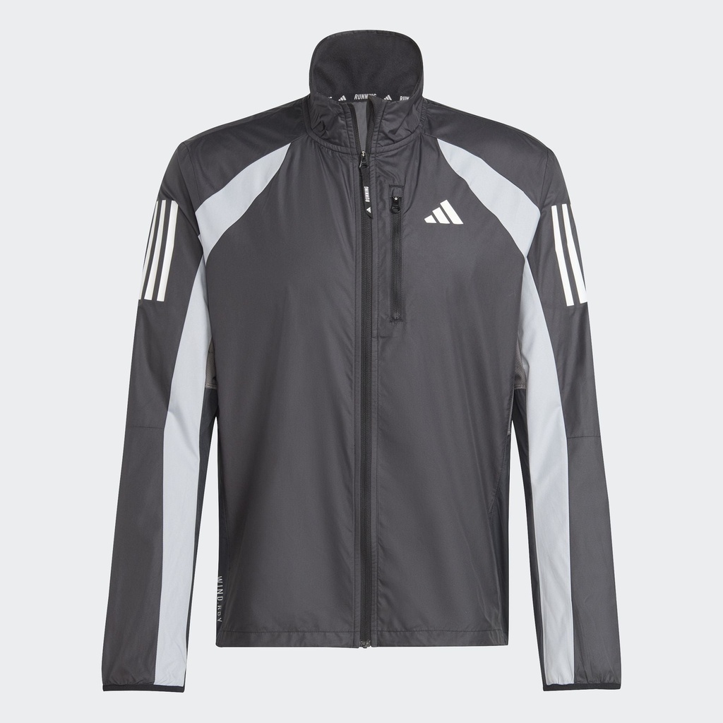 OWN THE RUN COLORBLOCK JACKET - Black / Halo Silver / Grey Five