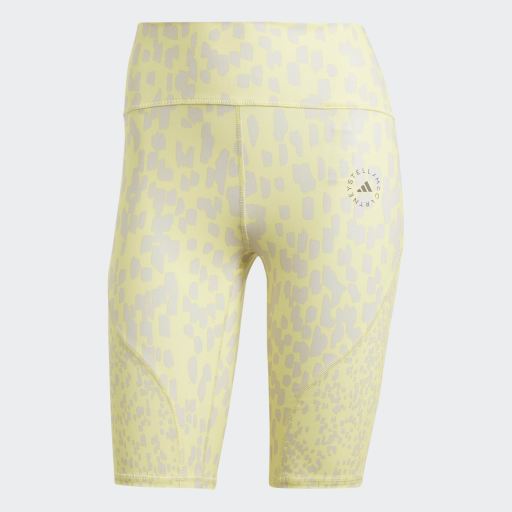 ADIDAS BY STELLA MCCARTNEY TRUEPURPOSE OPTIME TRAINING PRINTED BIKE LEGGINGS - Blush Yellow / Chalk Pearl