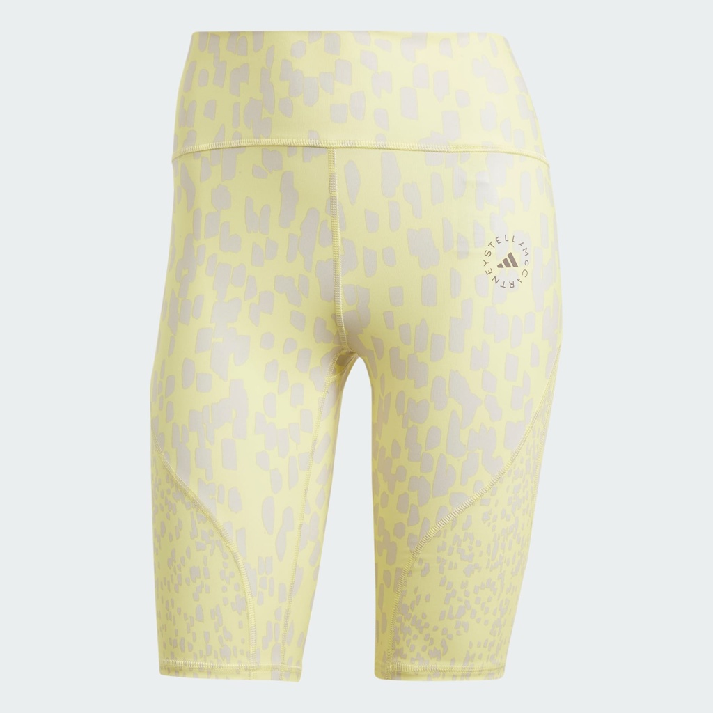 ADIDAS BY STELLA MCCARTNEY TRUEPURPOSE OPTIME TRAINING PRINTED BIKE LEGGINGS - Blush Yellow / Chalk Pearl