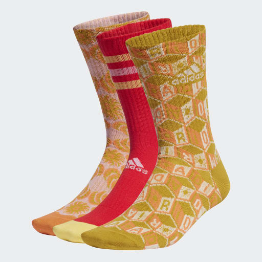 FARM RIO CREW SOCKS 3 PAIRS - Multicolor / Victory Gold / Semi Pink Glow