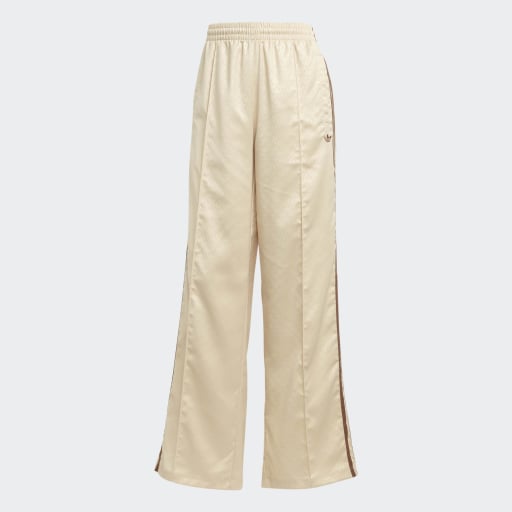 FASHION MONOGRAM SATIN JOGGERS - Crystal Sand 