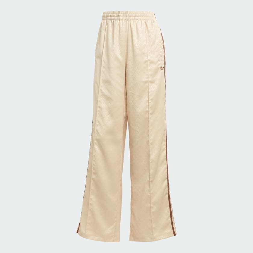 FASHION MONOGRAM SATIN JOGGERS - Crystal Sand 