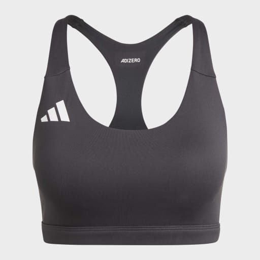 ADIZERO ESSENTIALS RUN MEDIUM-SUPPORT BRA - Black 