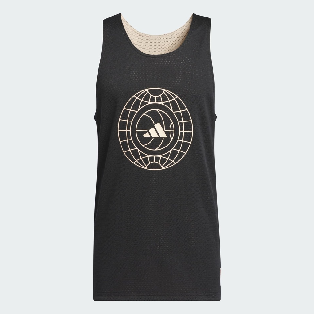 ADIDAS SELECT WORLD WIDE HOOPS JERSEY - Black / Crystal Sand