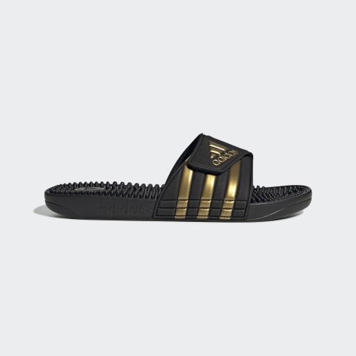 ADISSAGE SLIDES - Core Black / Gold Metallic / Core Black