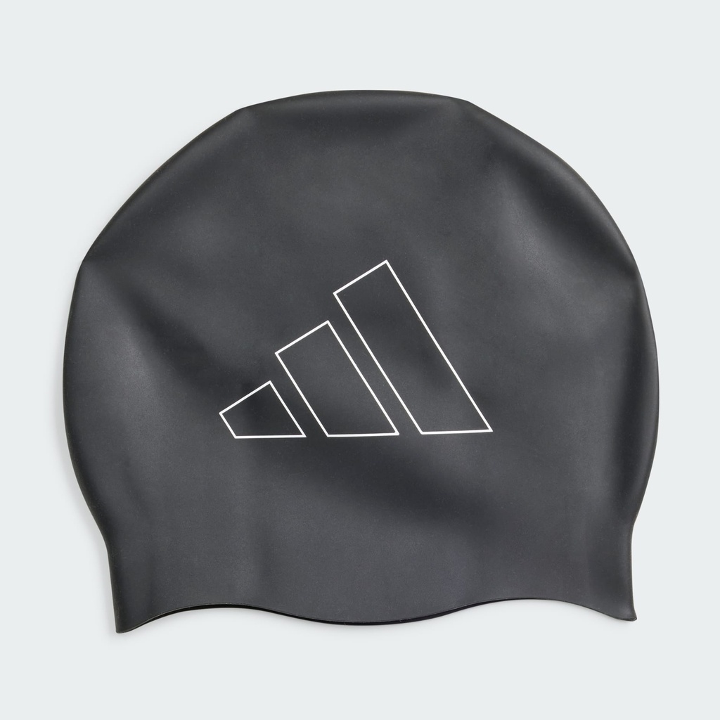 ADIDAS LOGO SWIM CAP - Black / White