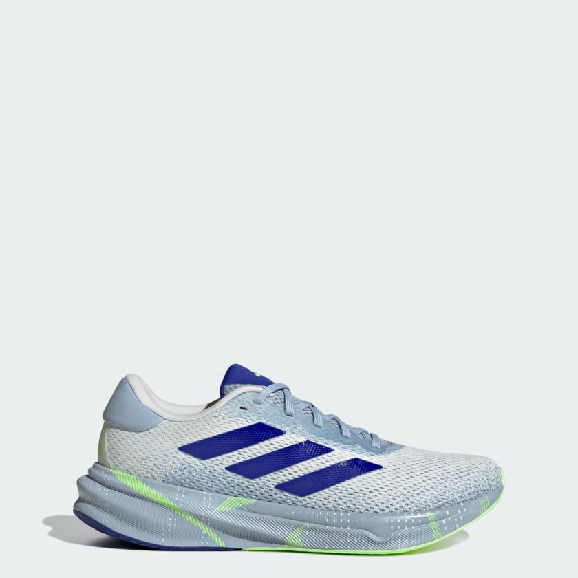 SUPERNOVA STRIDE RUNNING SHOES - Off White / Lucid Blue / Green Spark